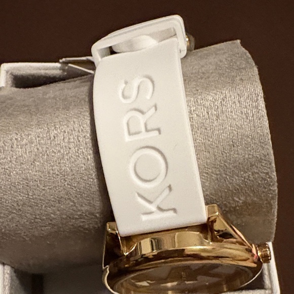 Michael Kors Gold-Tone and White Logo Watch main image 2